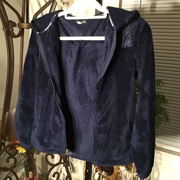 THE NORTH FACE BIG GIRL ‘OSO’ FLEECE LOVED MONTAGUE BLUE SIGNATURE ZIP UP HOODIE - Picture 5 of 12